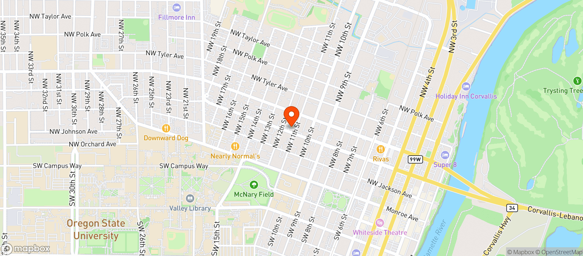Map showing UNIVERSITY MARKET
