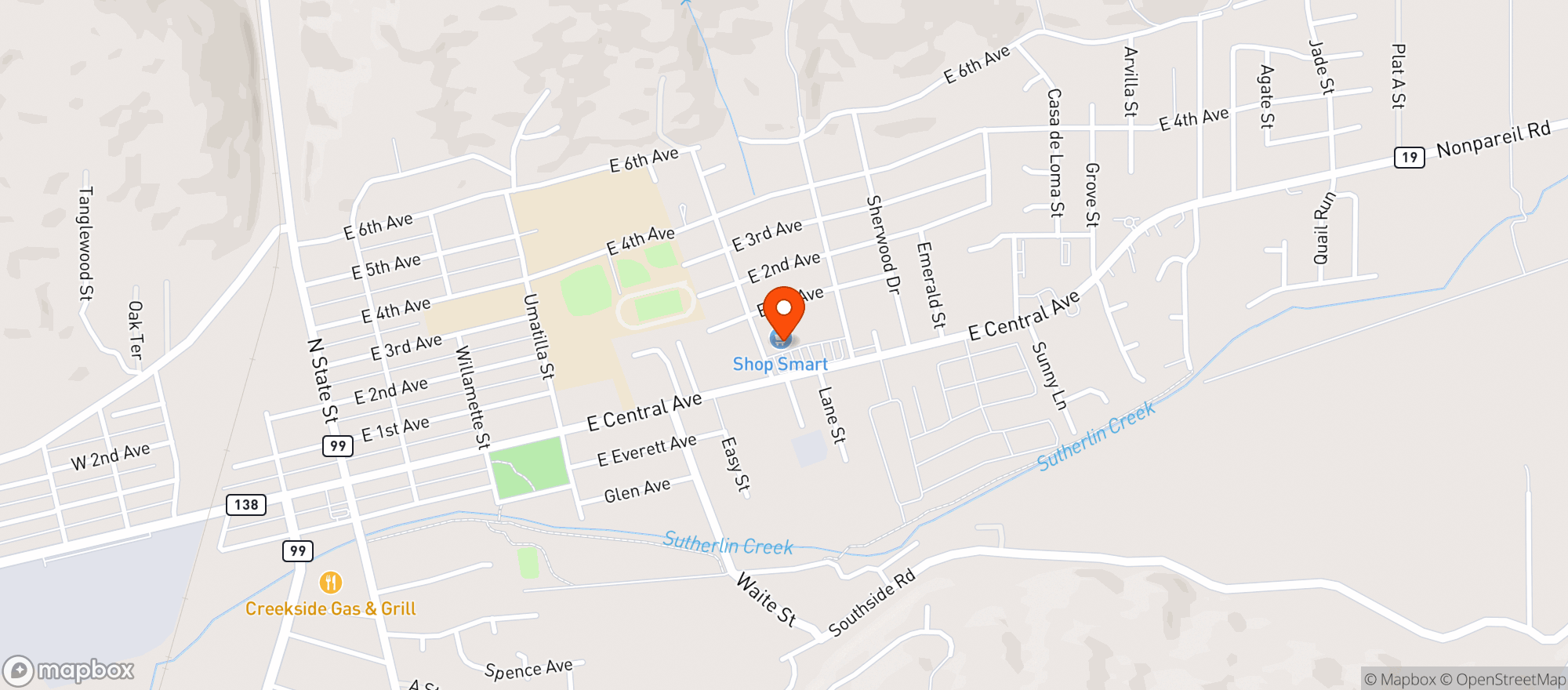 Map showing Shop Smart