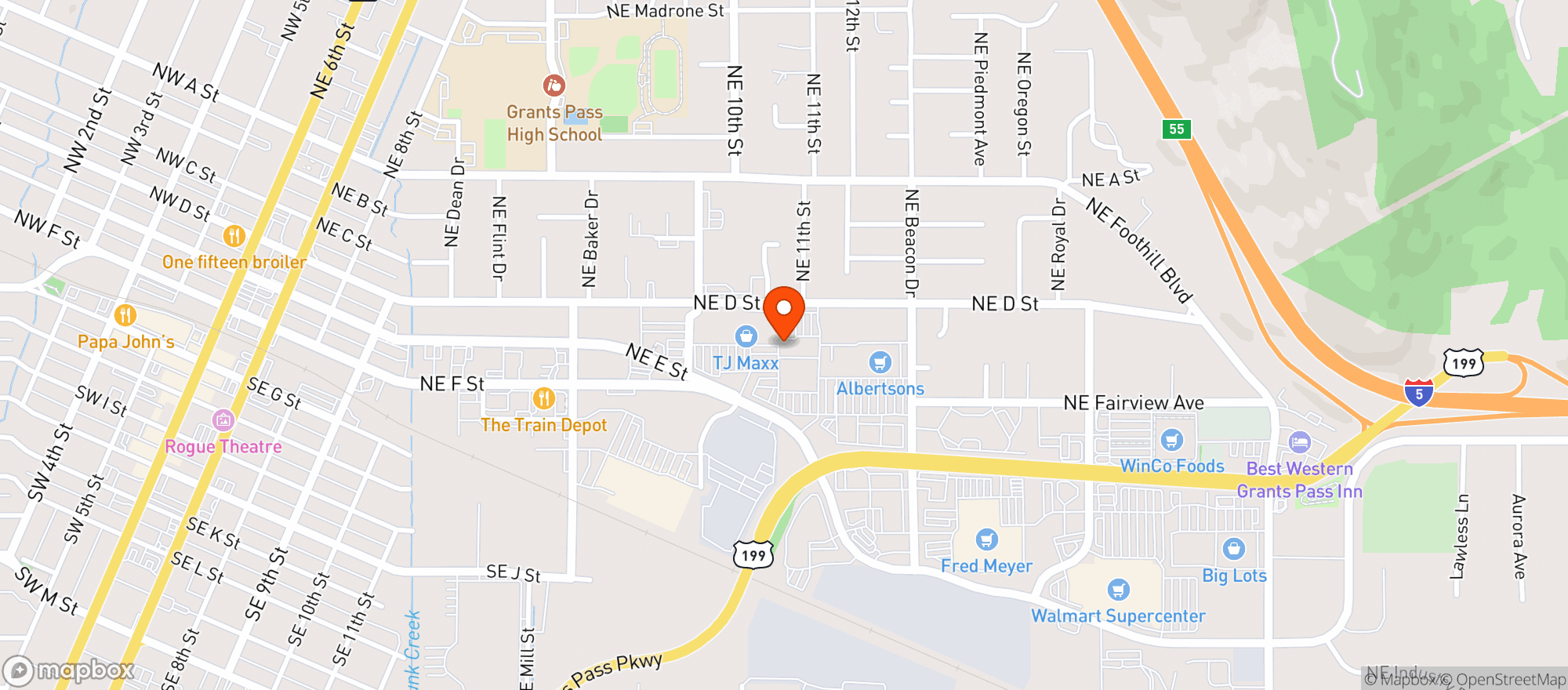 Map showing Gnc