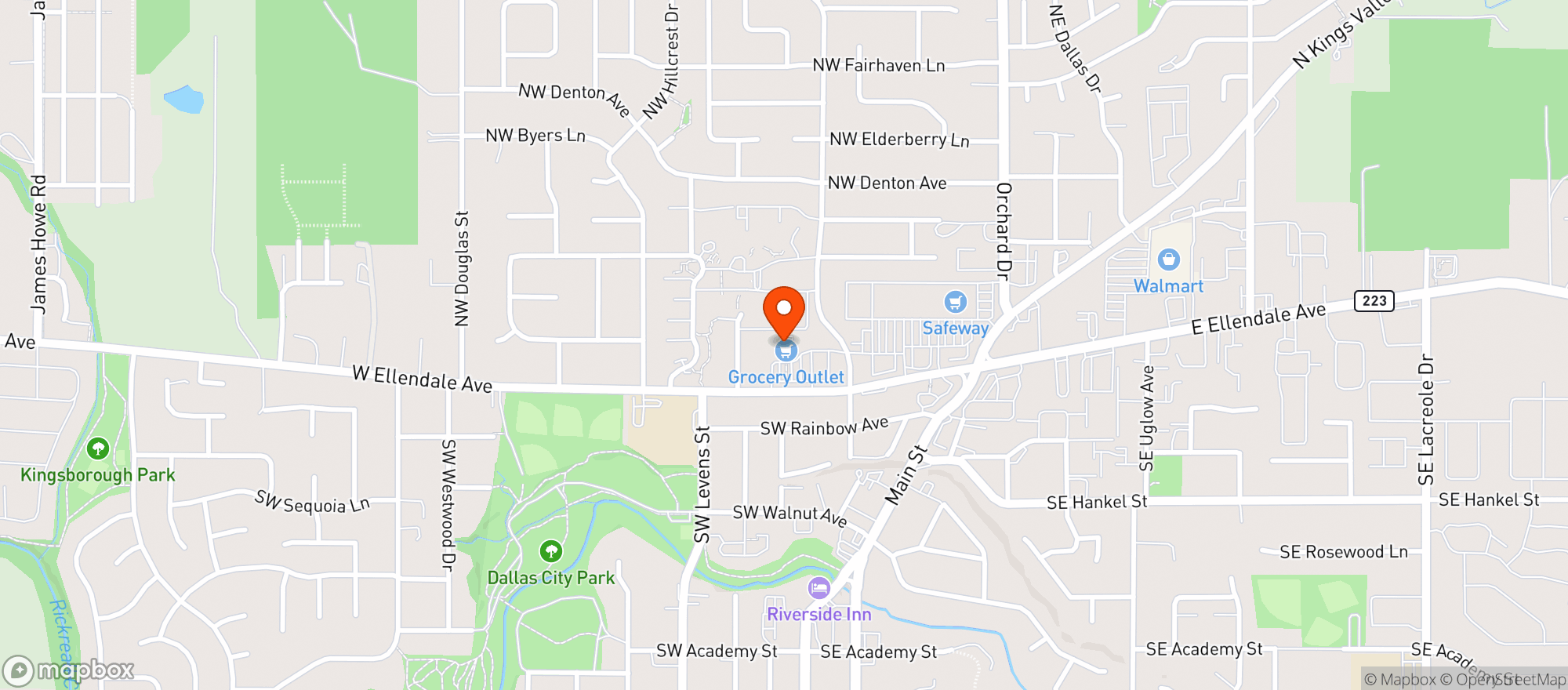Map showing Grocery Outlet