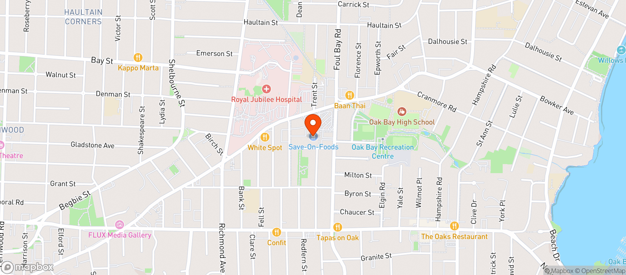 Map showing Save-On-Foods