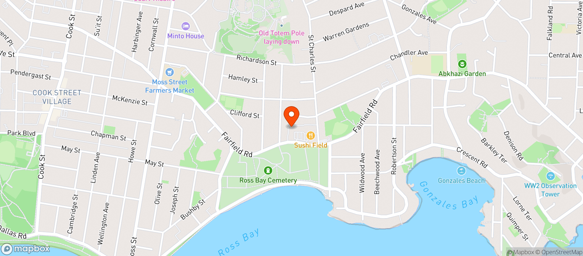 Map showing BCLIQUOR Fairfield