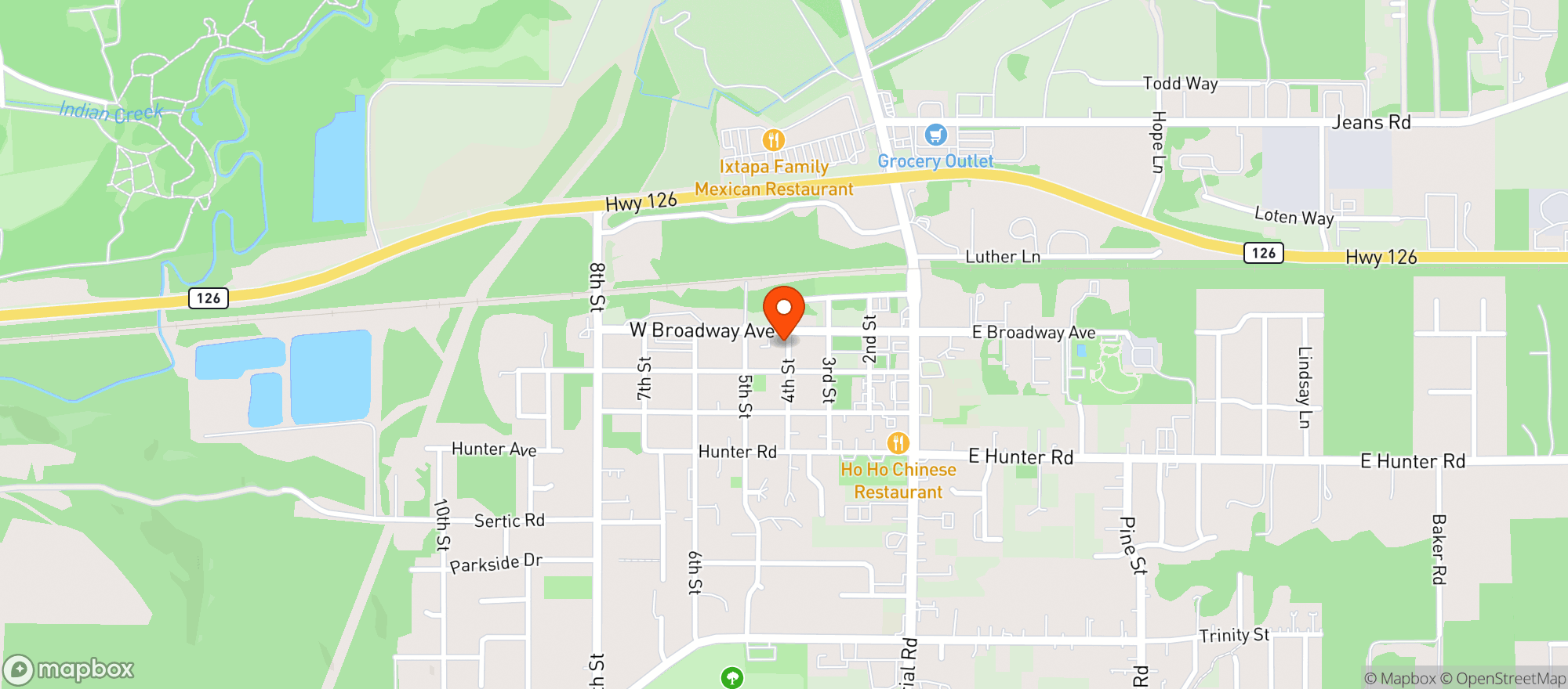 Map showing Crazy Als