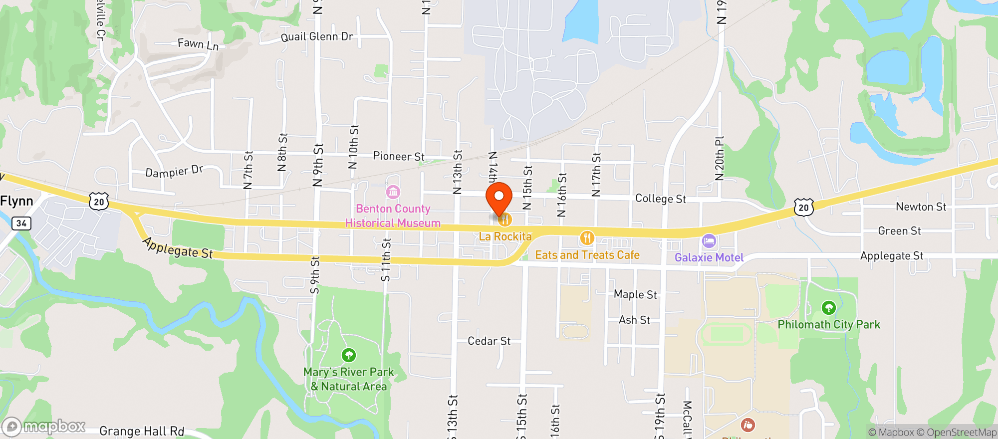 Map showing Philomath Market