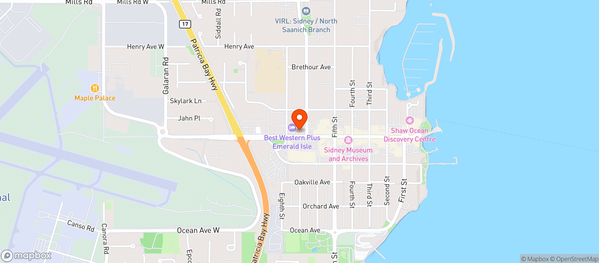 Map showing Mother Nature's Market Sidney
