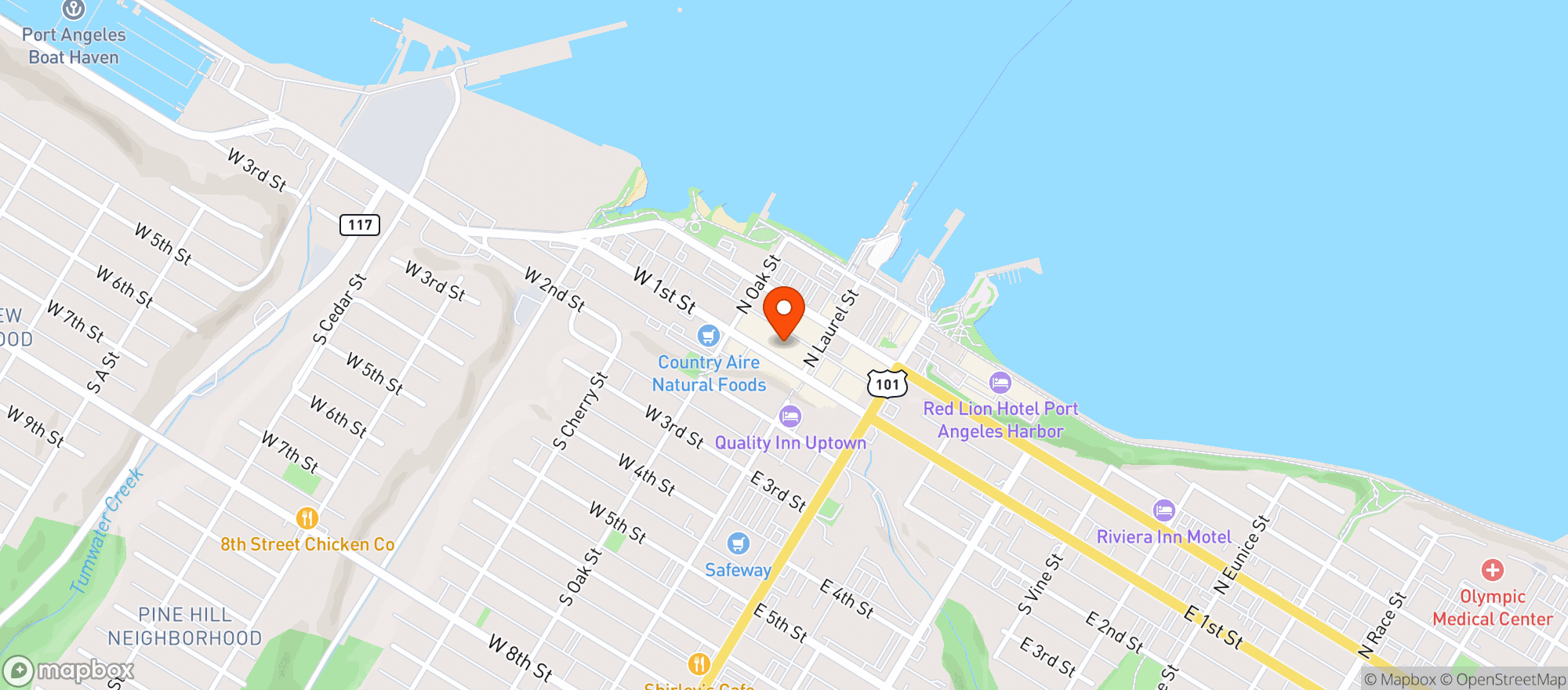 Map showing Next Door
