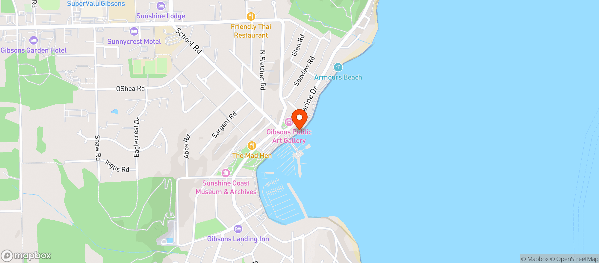 Map showing Good Friday General Store