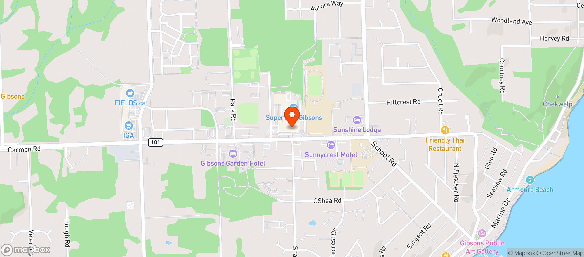 Map showing London Drugs