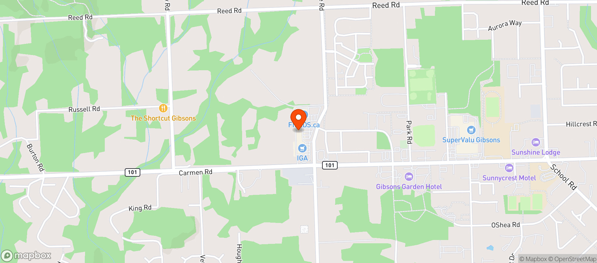 Map showing Black Fish Licensed Liquor Store