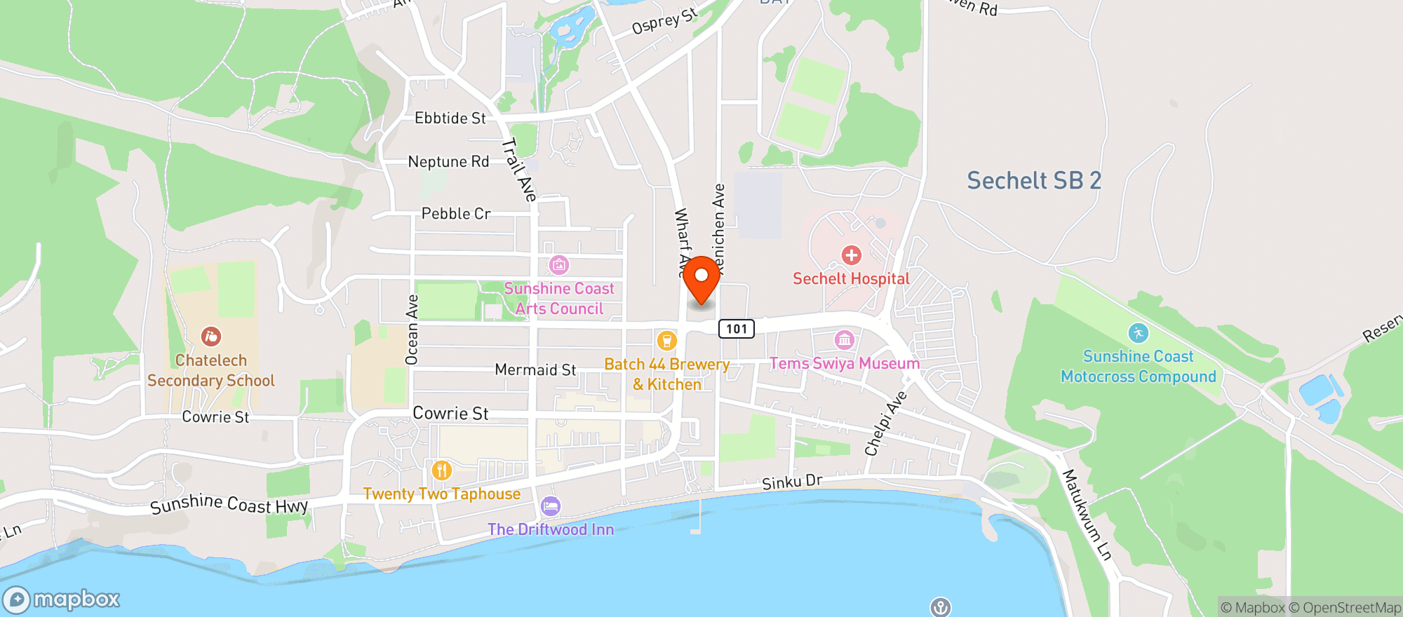 Map showing Lighthouse Liquor Store