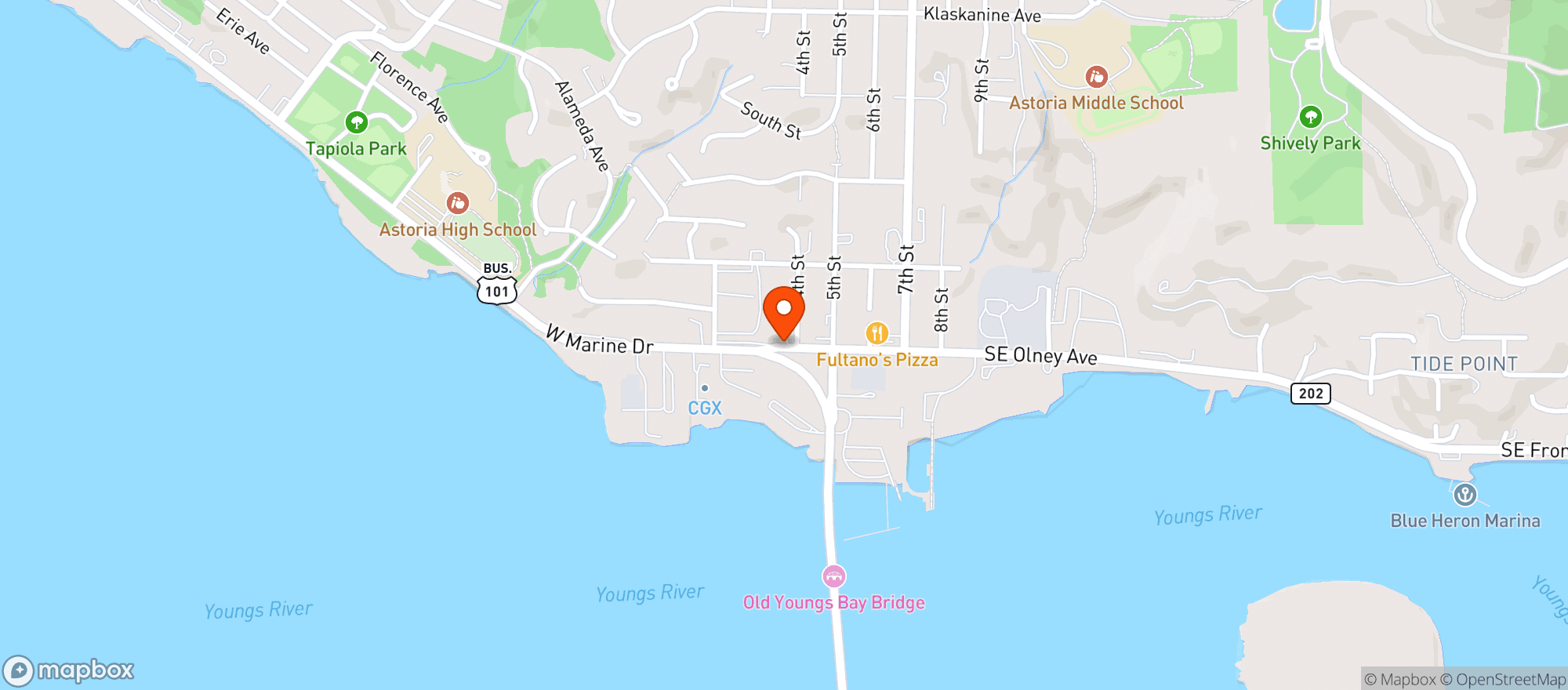 Map showing Short Stop
