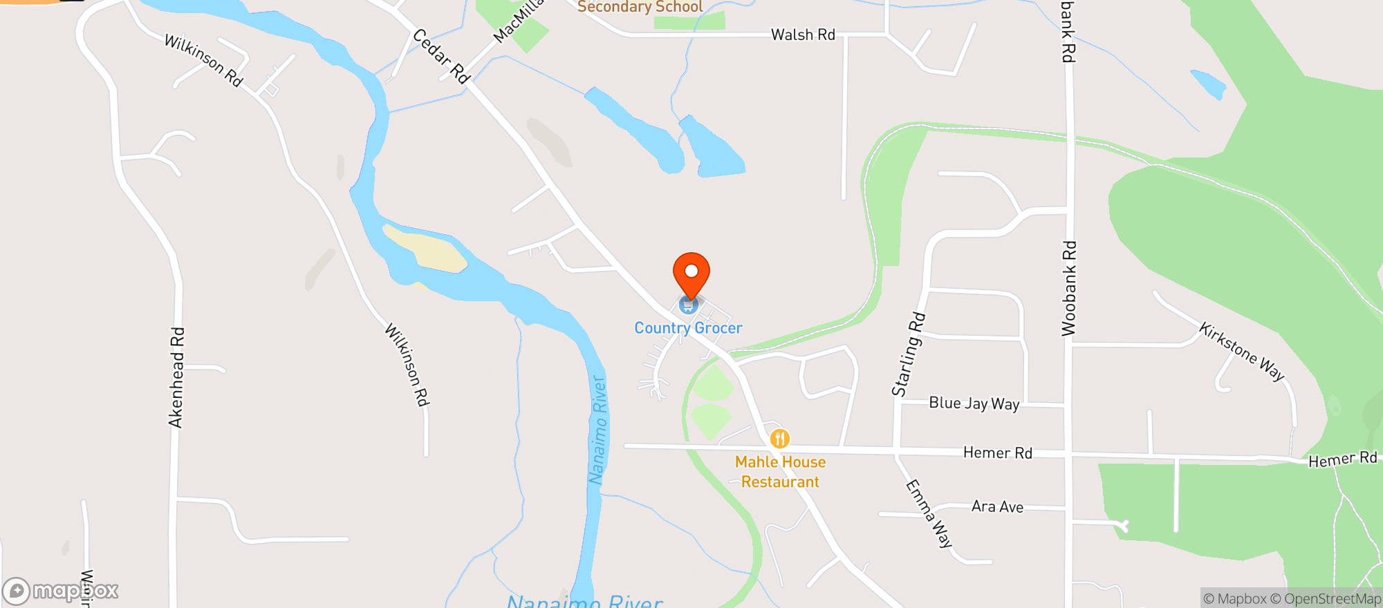 Map showing 49Th Parallel Cedar
