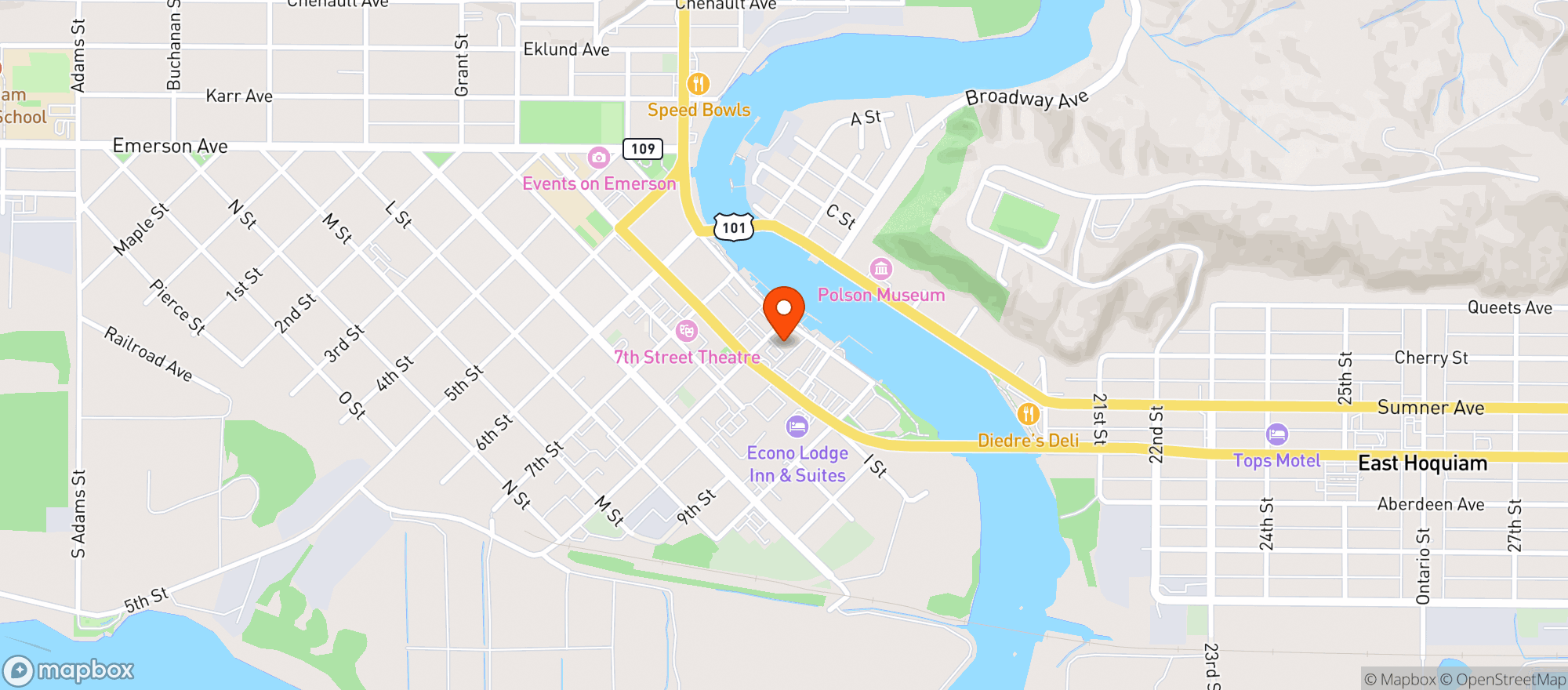 Map showing 8th Street Ale House