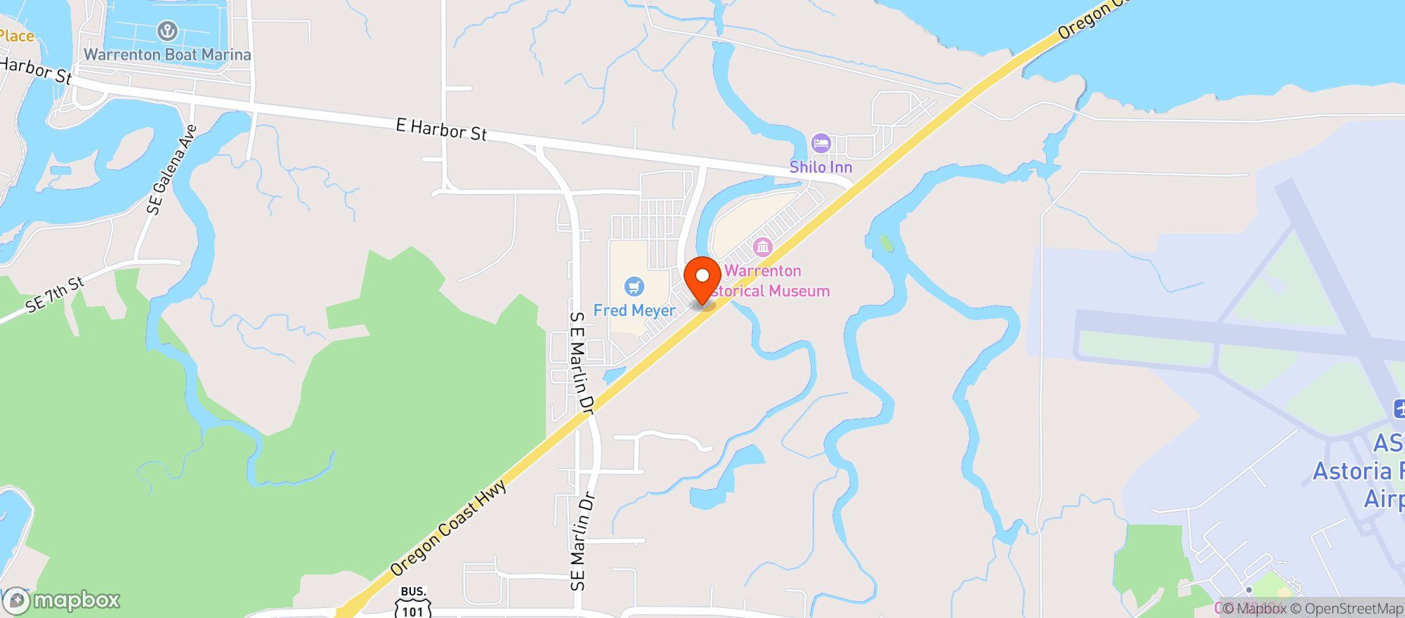 Map showing Fred Meyer