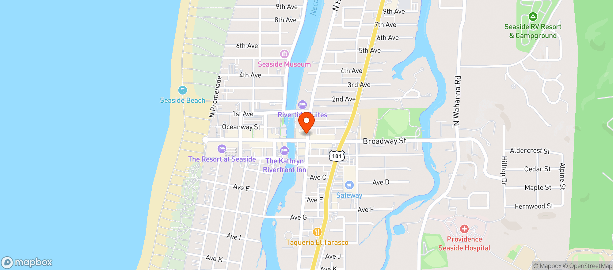Map showing THE WHET SPOT