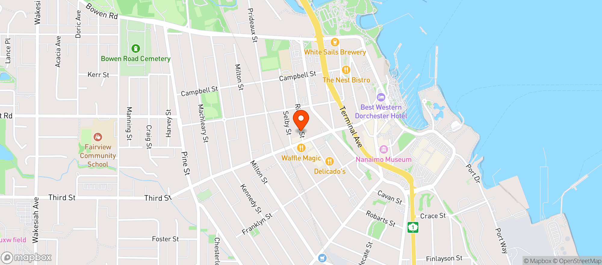 Map showing Mclean's Specialty Foods