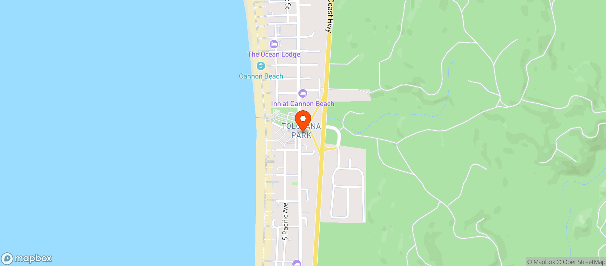 Map showing Urm - 1679 - Fresh Foods Cannon Beach