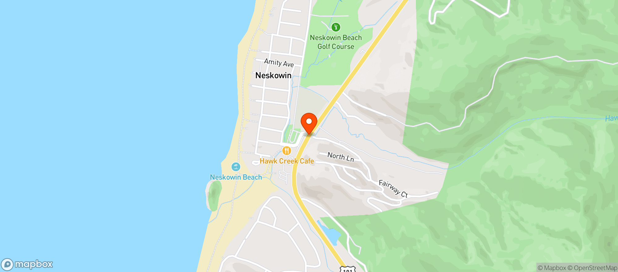 Map showing Neskowin Trading Company