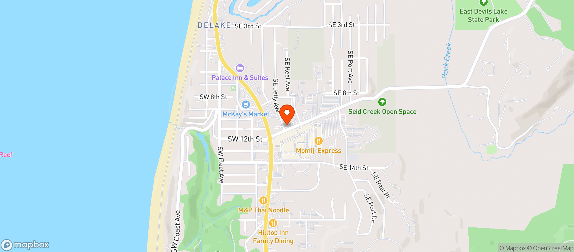 Map showing Trillium Natural Grocery