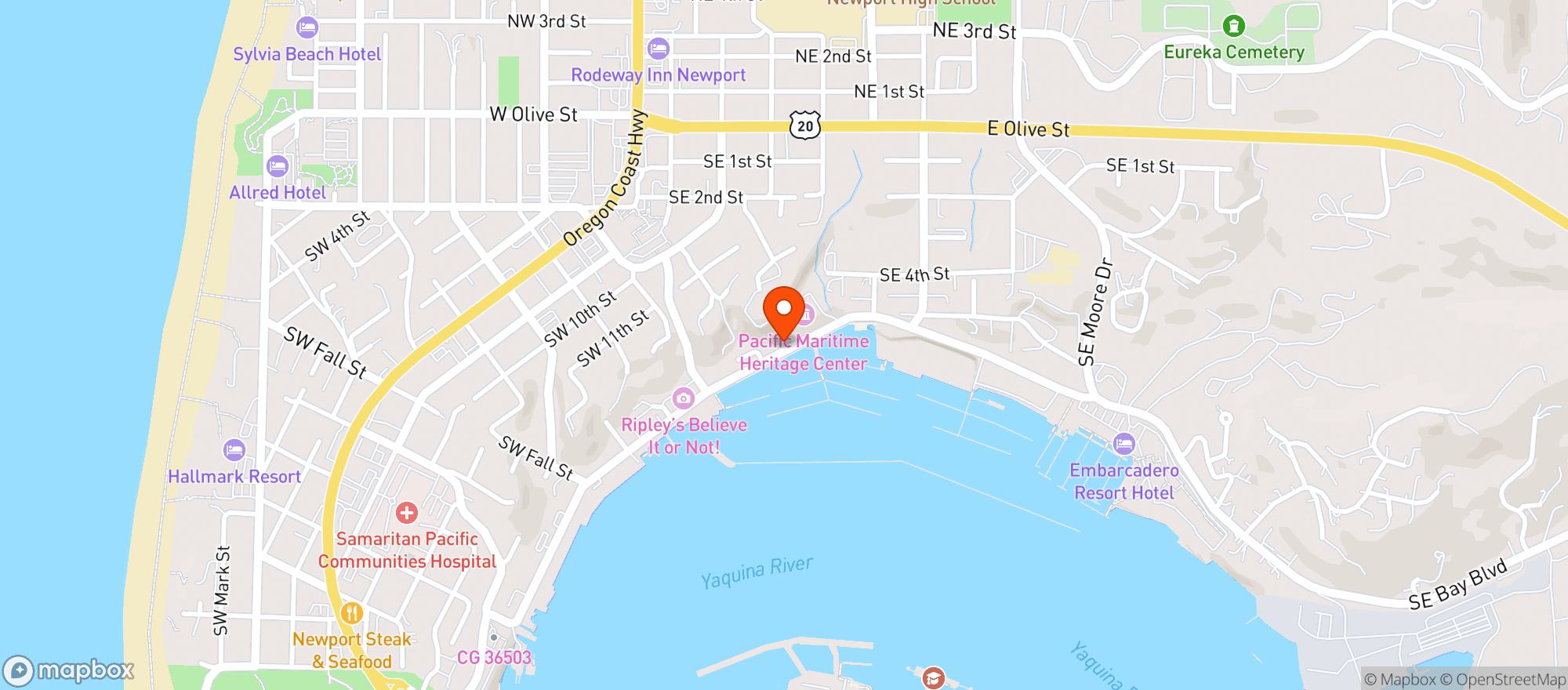 Map showing Local Ocean Seafood