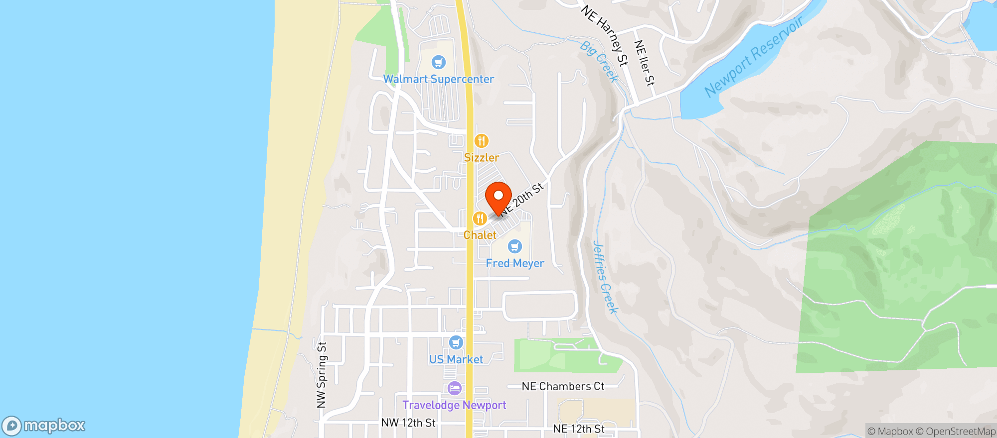 Map showing Fred Meyer