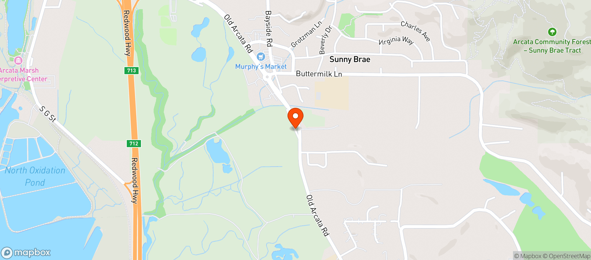 Map showing Murphys Market - 1 - Arcata