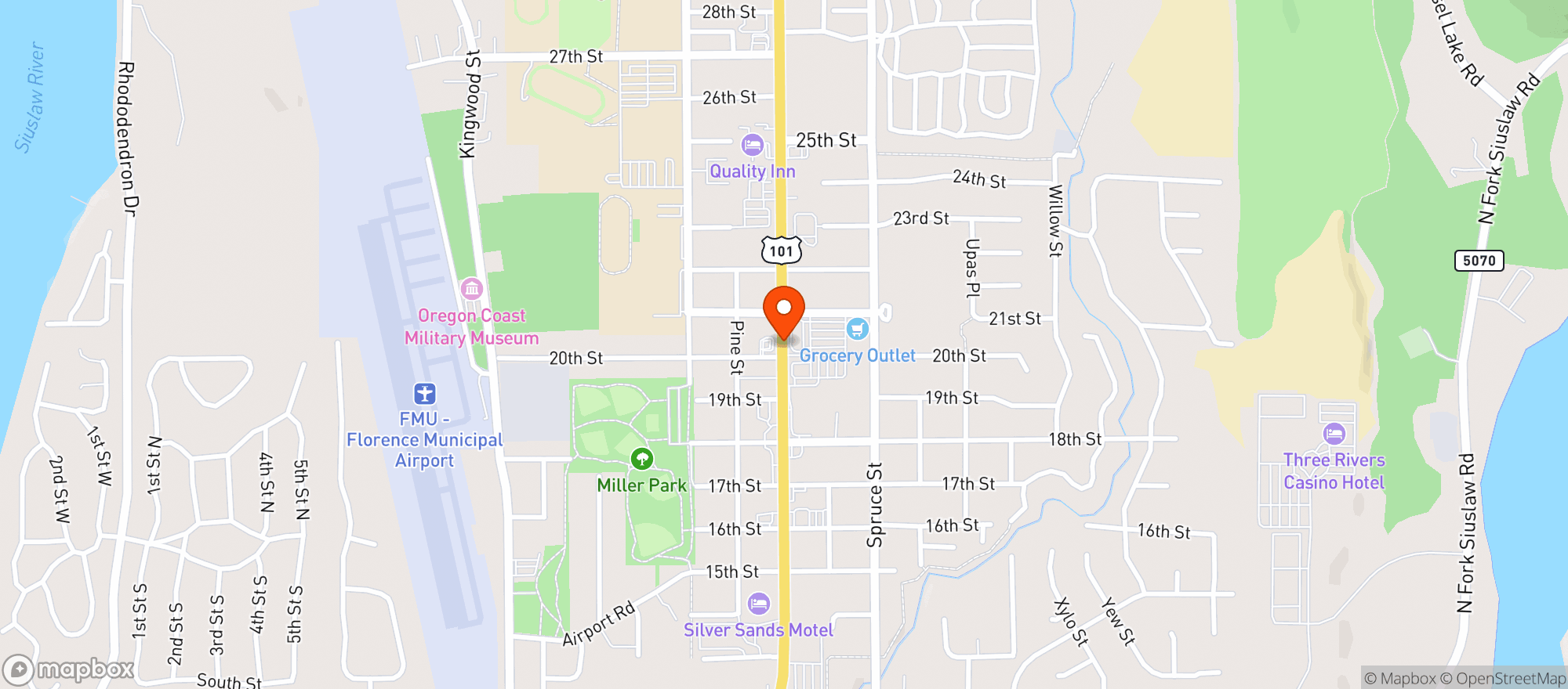 Map showing Grocery Outlet