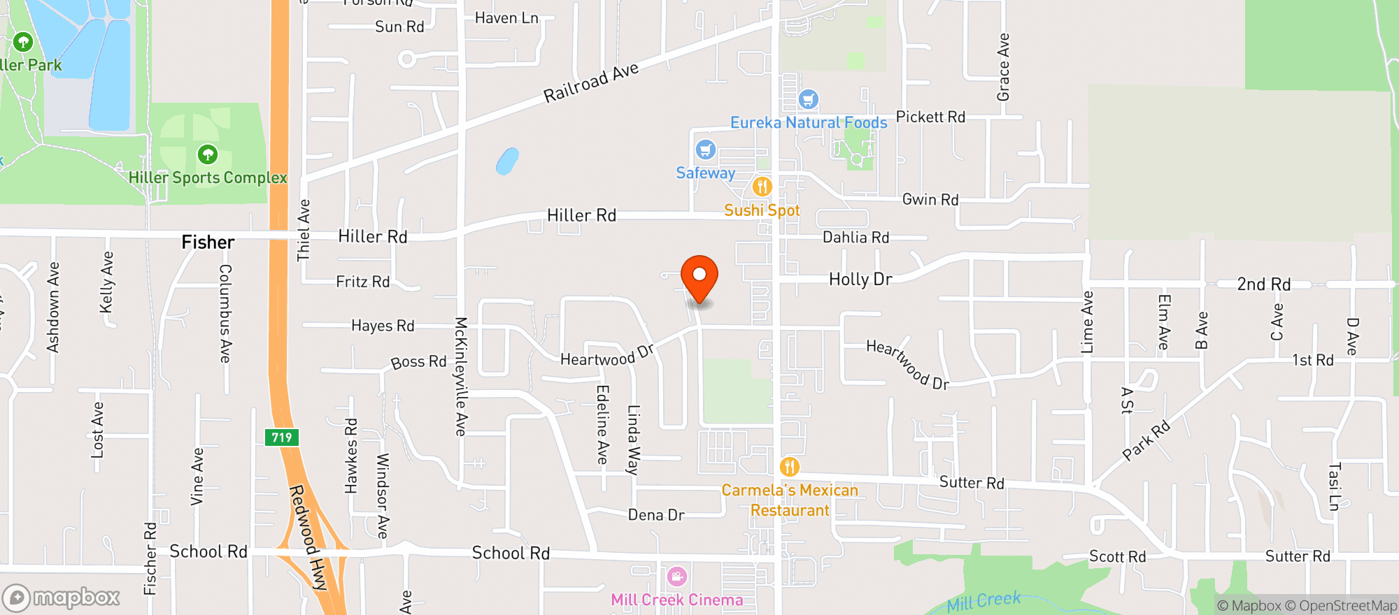 Map showing Satori Wellness