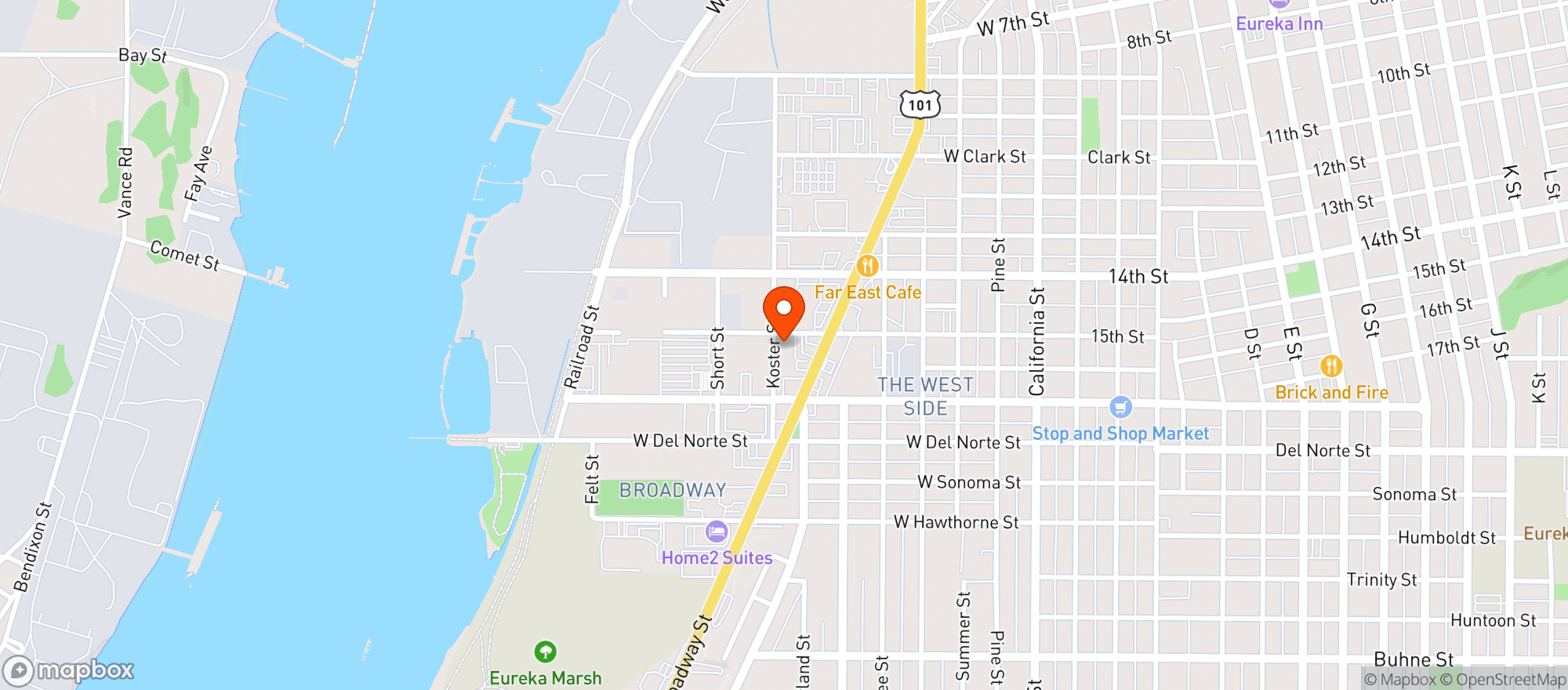 Map showing BevMo