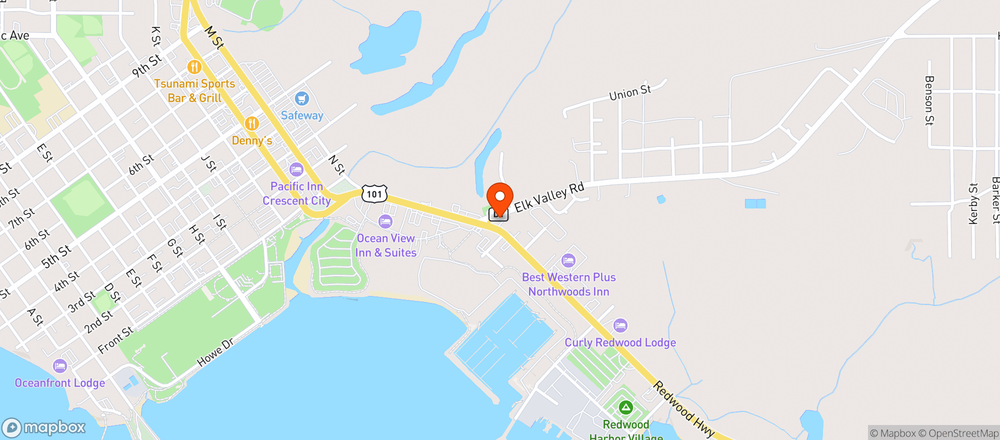 Map showing Crescent City Cannabis Company
