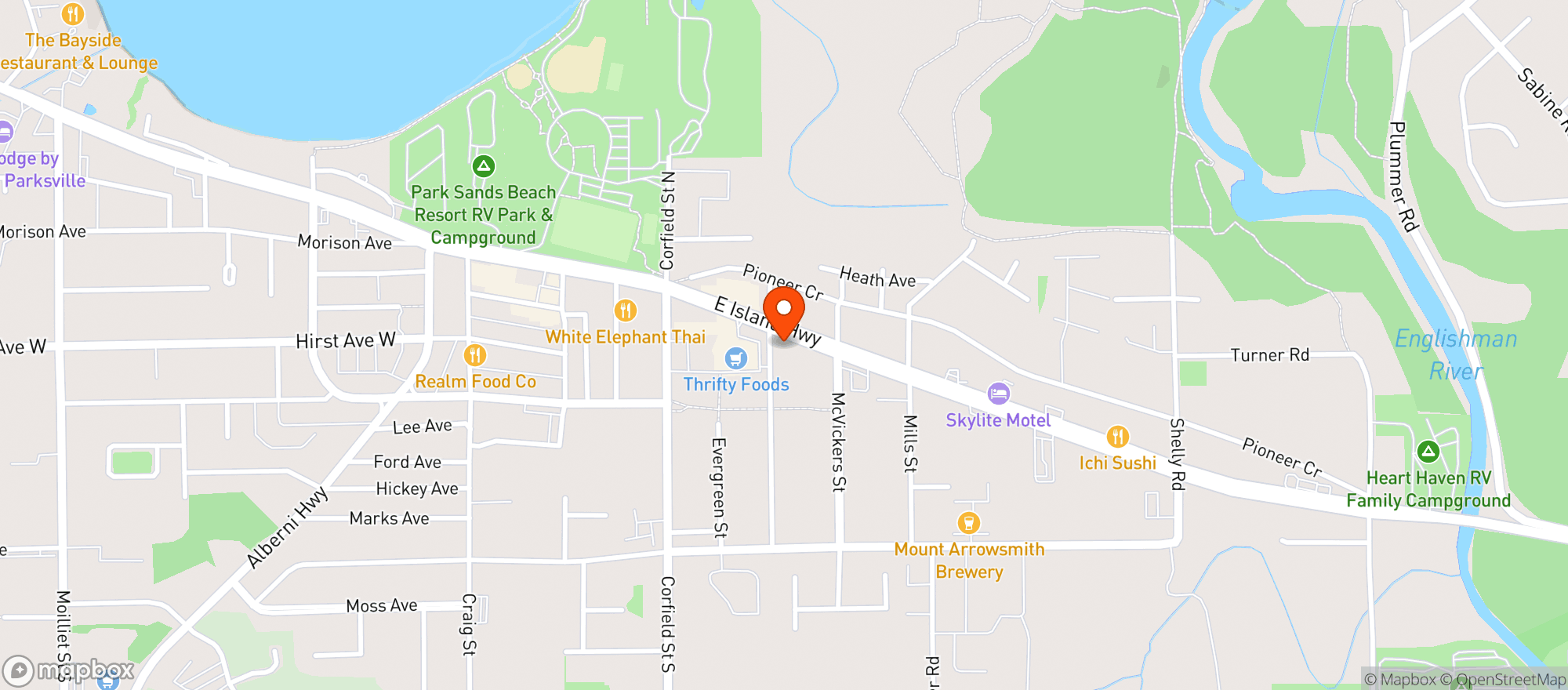 Map showing Eat Fresh Urban Markets Ltd
