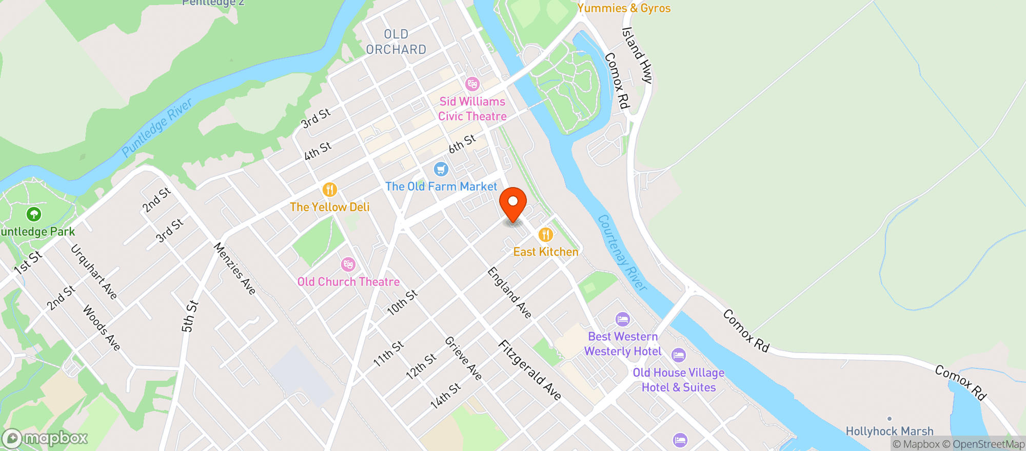 Map showing Bcliquor Courtenay
