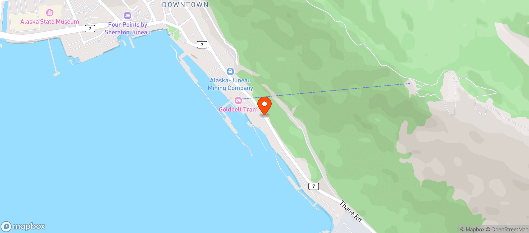 Map showing Twisted Fish Company