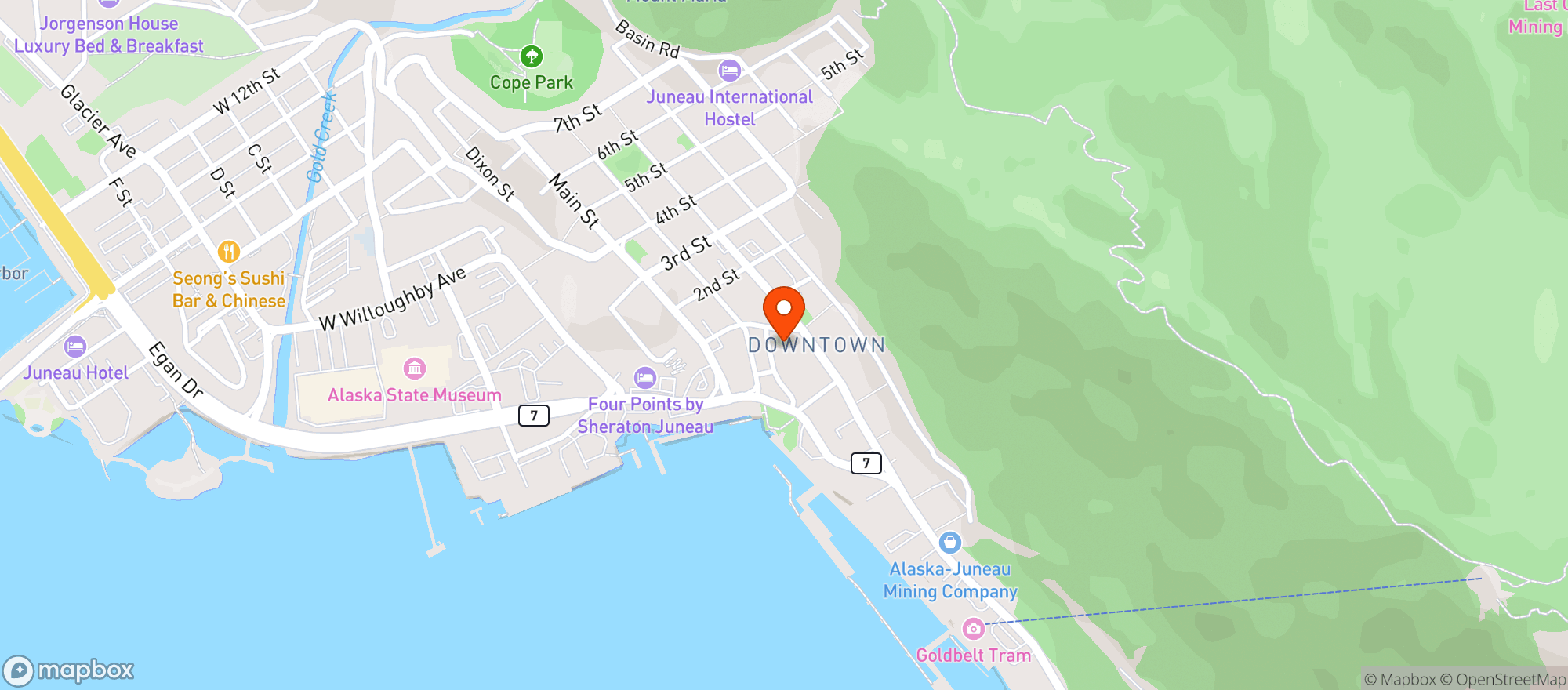 Map showing Imperial Bar