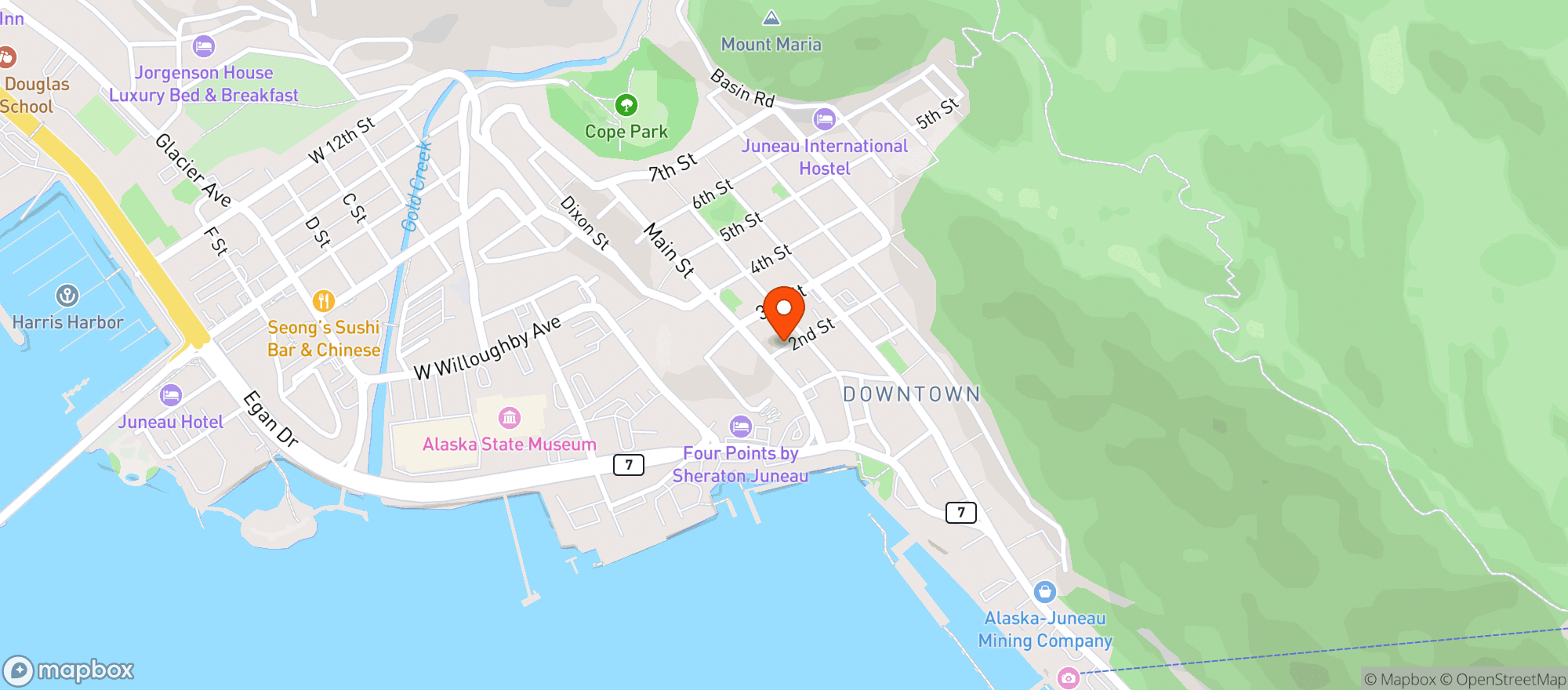 Map showing In Bocca Al Lupo
