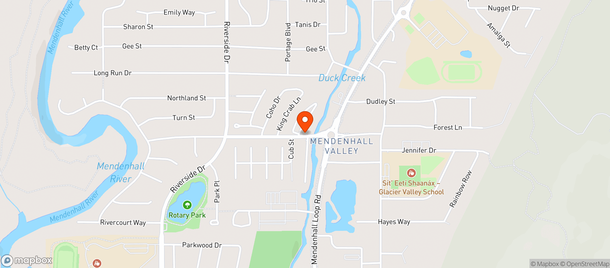 Map showing Duck Creek Market