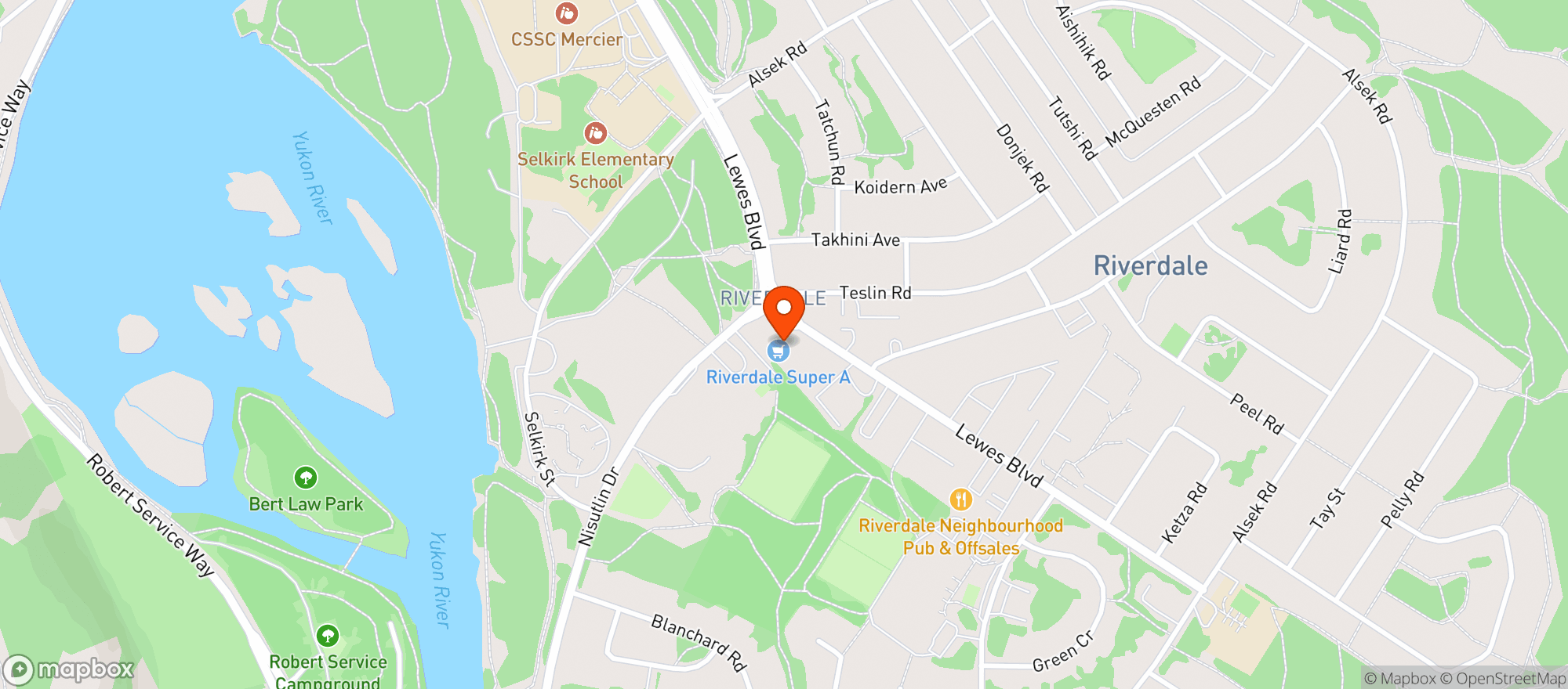 Map showing Riverdale Super A