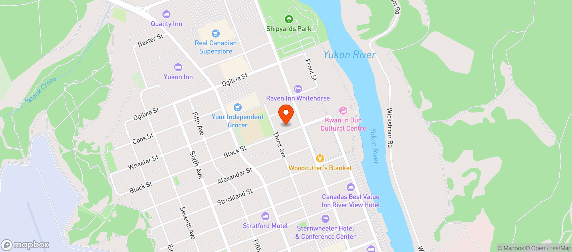 Map showing Candy's Fruit Stand