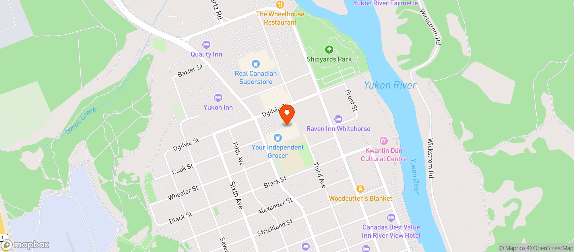 Map showing Staples
