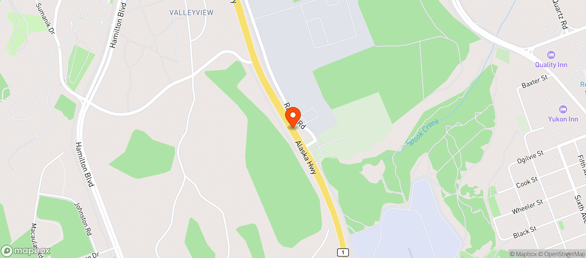 Map showing Potluck Food Club Yukon