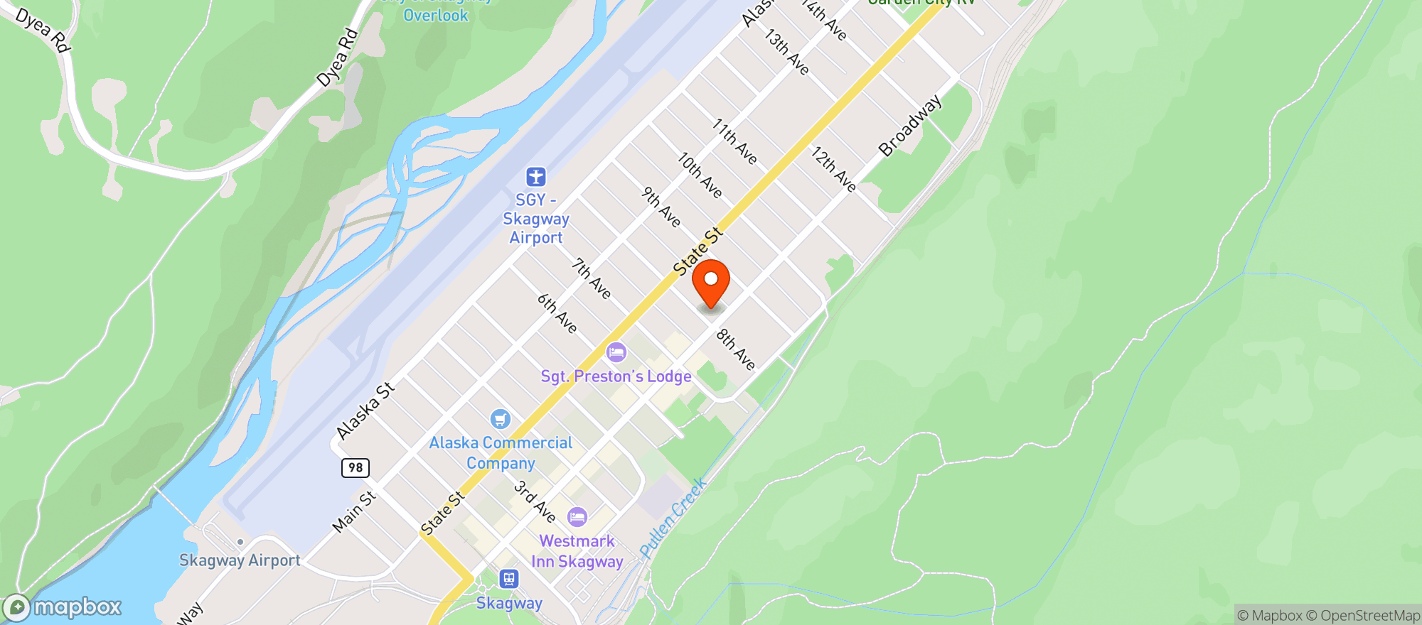 Map showing ALASKA LIQUOR STORE