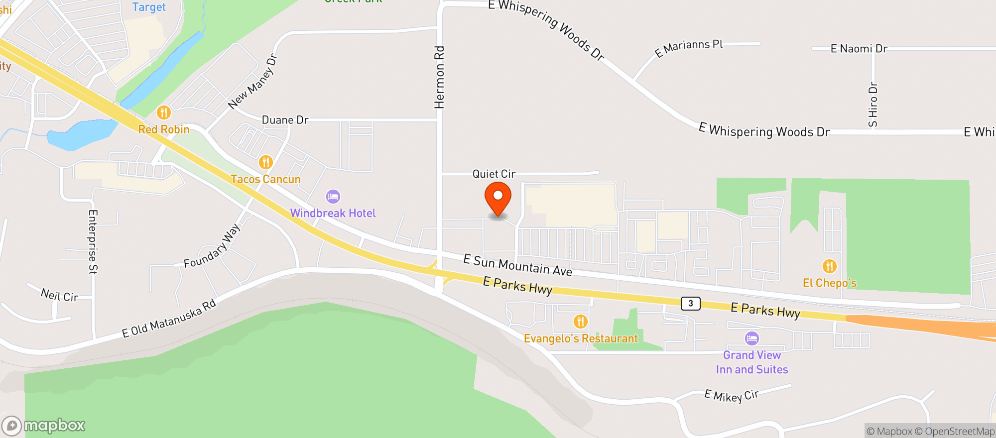 Map showing Brown Jug
