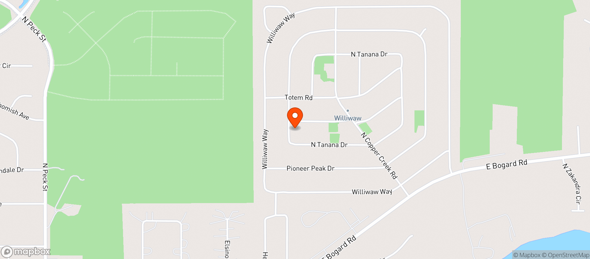 Map showing Fred Meyer Liquor Store
