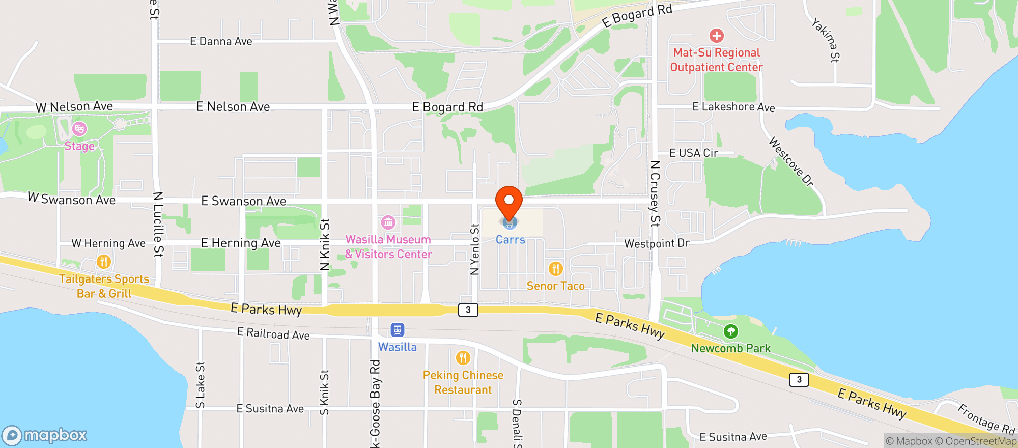 Map showing OAKEN KEG SPIRIT SHOP #1811