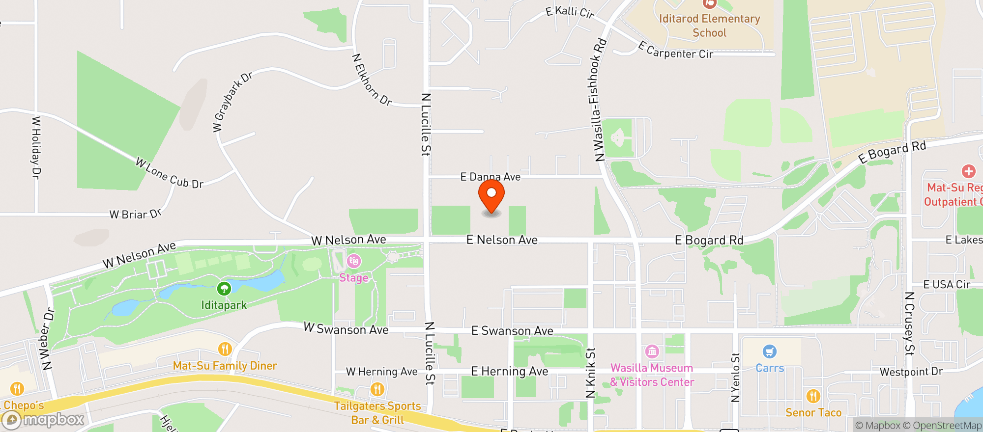 Map showing Half Rack Liquor
