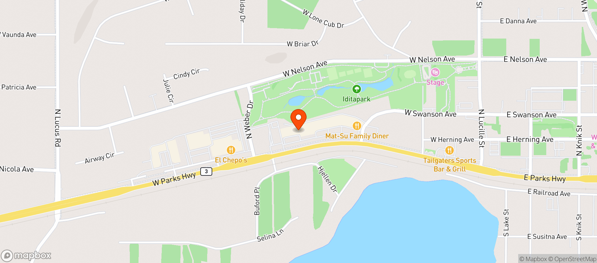 Map showing Brown Jug