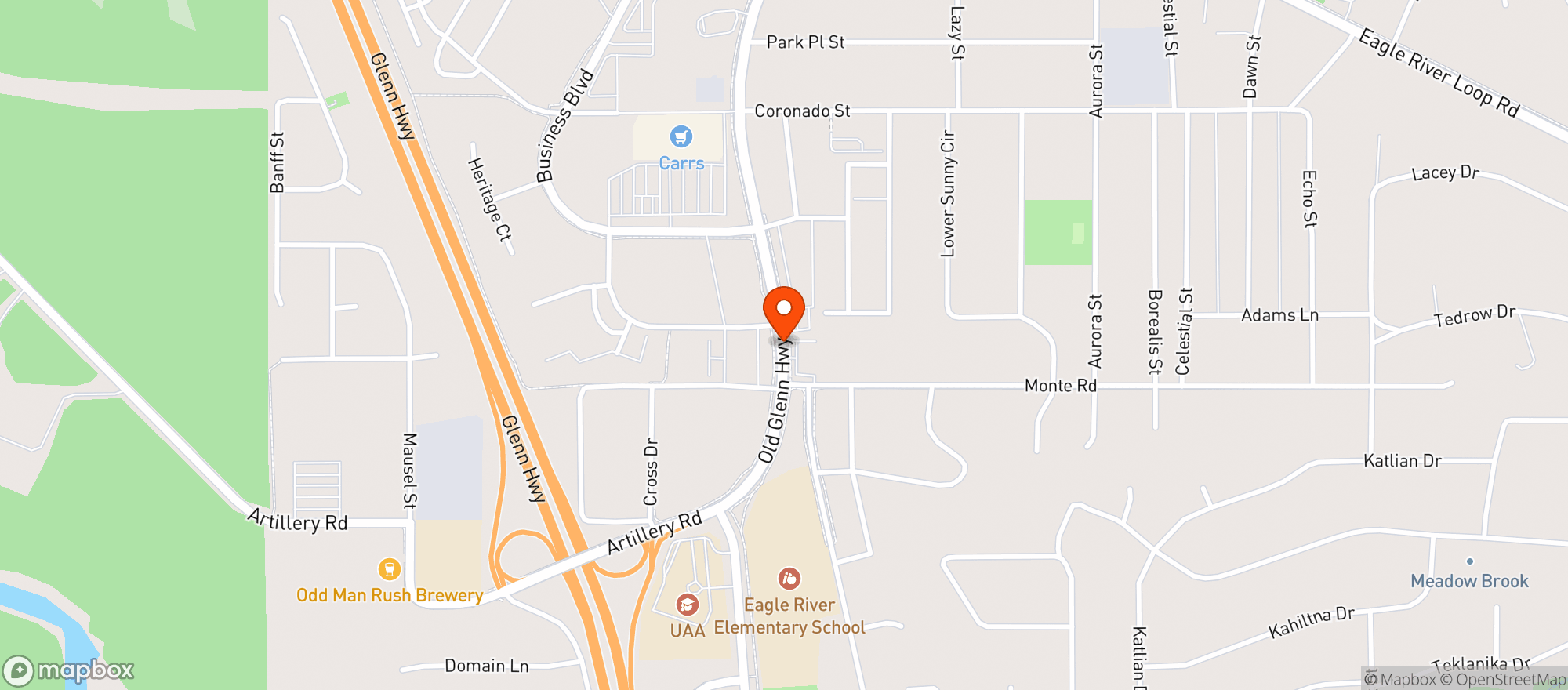 Map showing Brown Jug