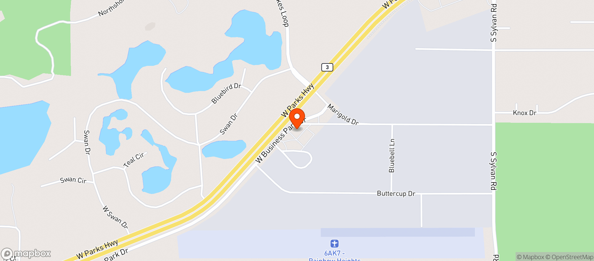 Map showing Roadside Inn