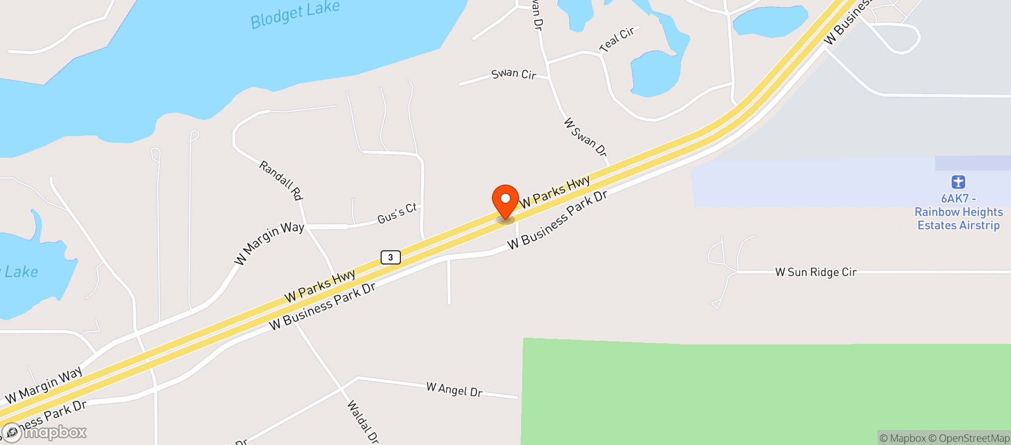 Map showing Silver Fox Inn #0