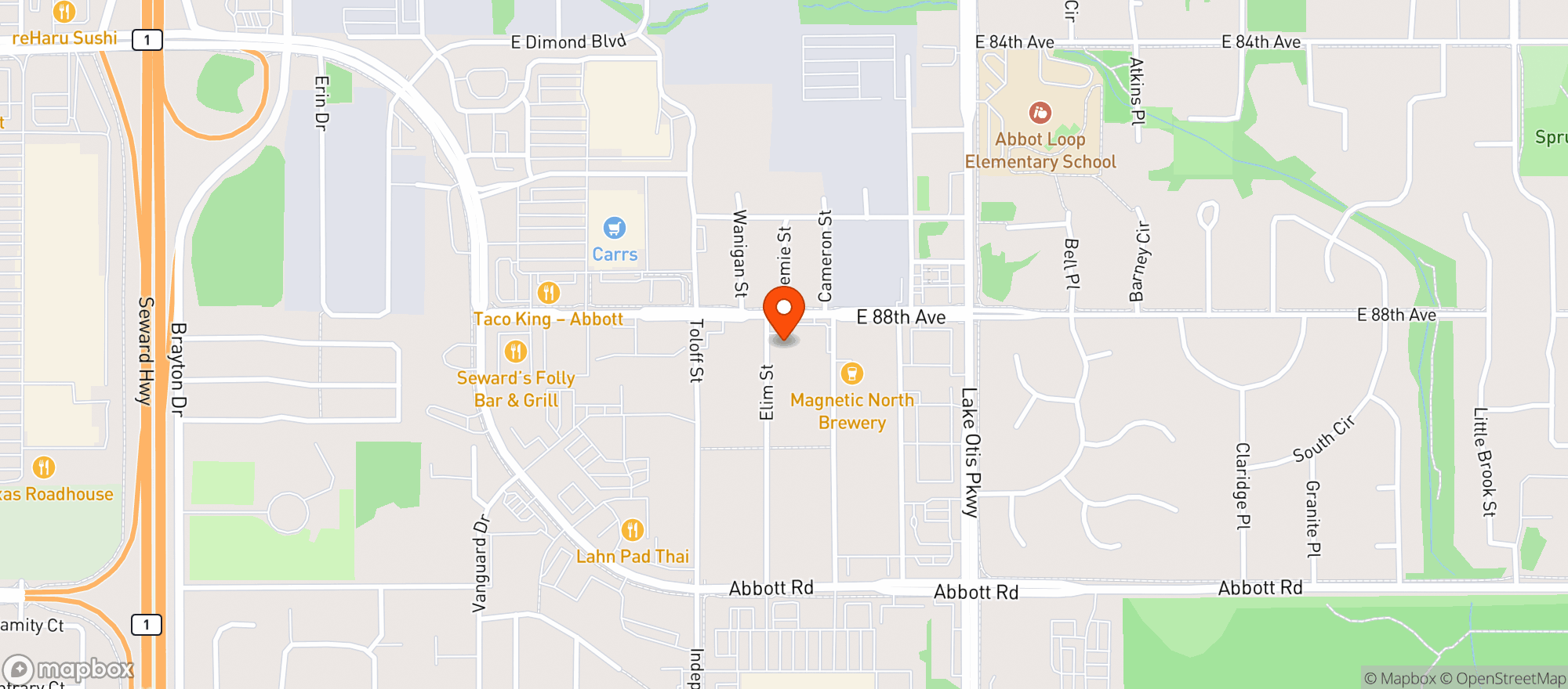 Map showing Little Italy